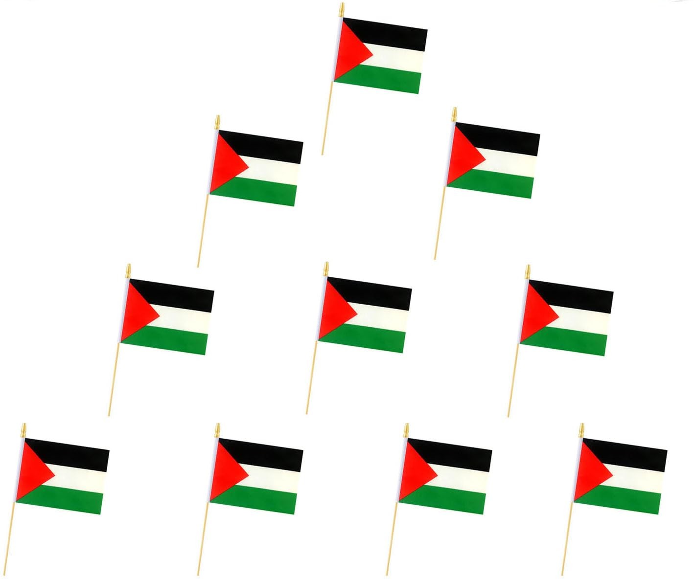 10 Pack Palestine Flags - PSE Handheld Flag-Desktop Flag-5x8 In, Palestinian ... gallery