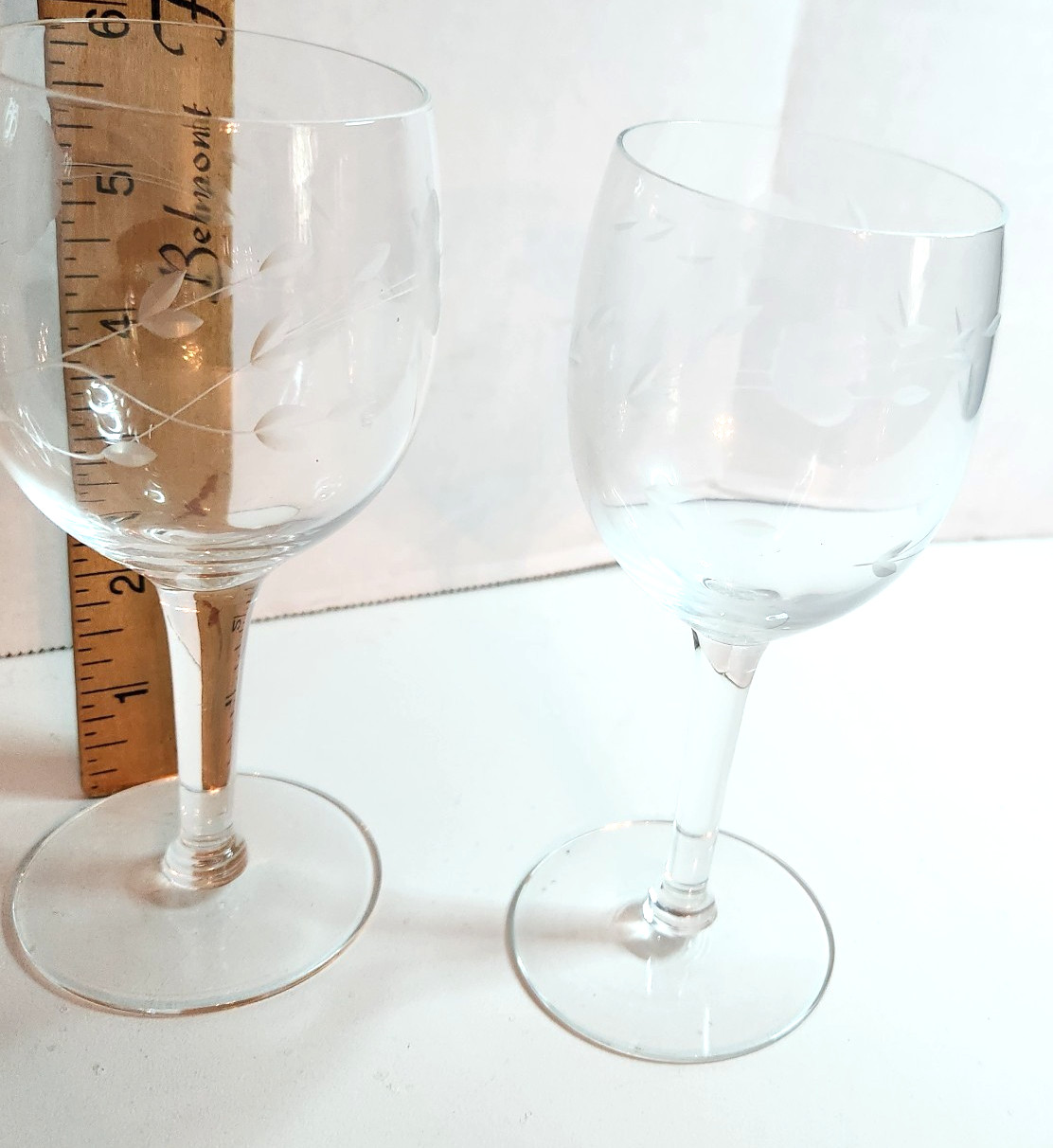 Vintage Princess House Embossed Small Wine Goblets - Set of Four! ~ 6" Tall gallery