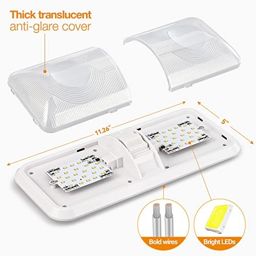 RV Lights Interior, 12 Volt Led Lights 1000LM, Camper Lights 8W, RV Led 2PACK gallery