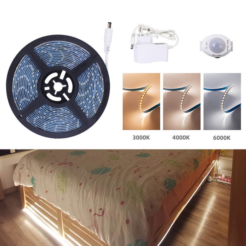 16.4ft Motion Activated LED Strip Light Waterproof for Kitchen, Bed, Stair gallery