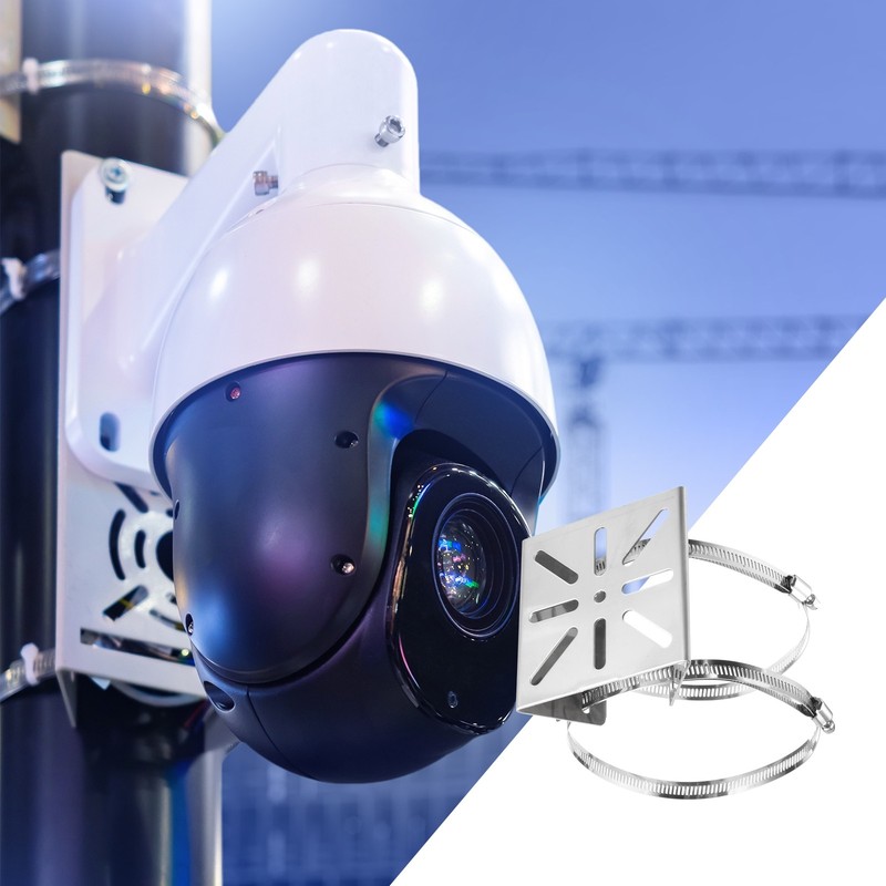 1 Pack Vertical Pole Mount Bracket 4.1" Dome Vertical Pole, Stainless Steel gallery
