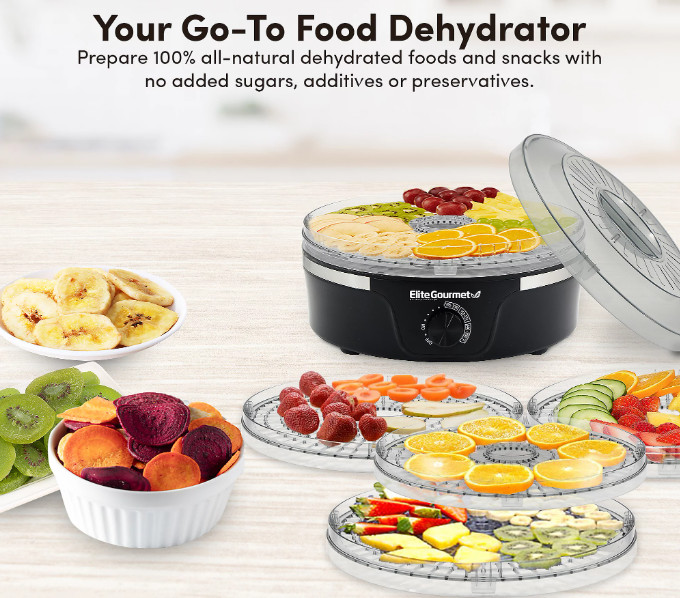 5-Tray Food Dehydrator with Adjustable Dial Fruit Meat Dryer Machine gallery