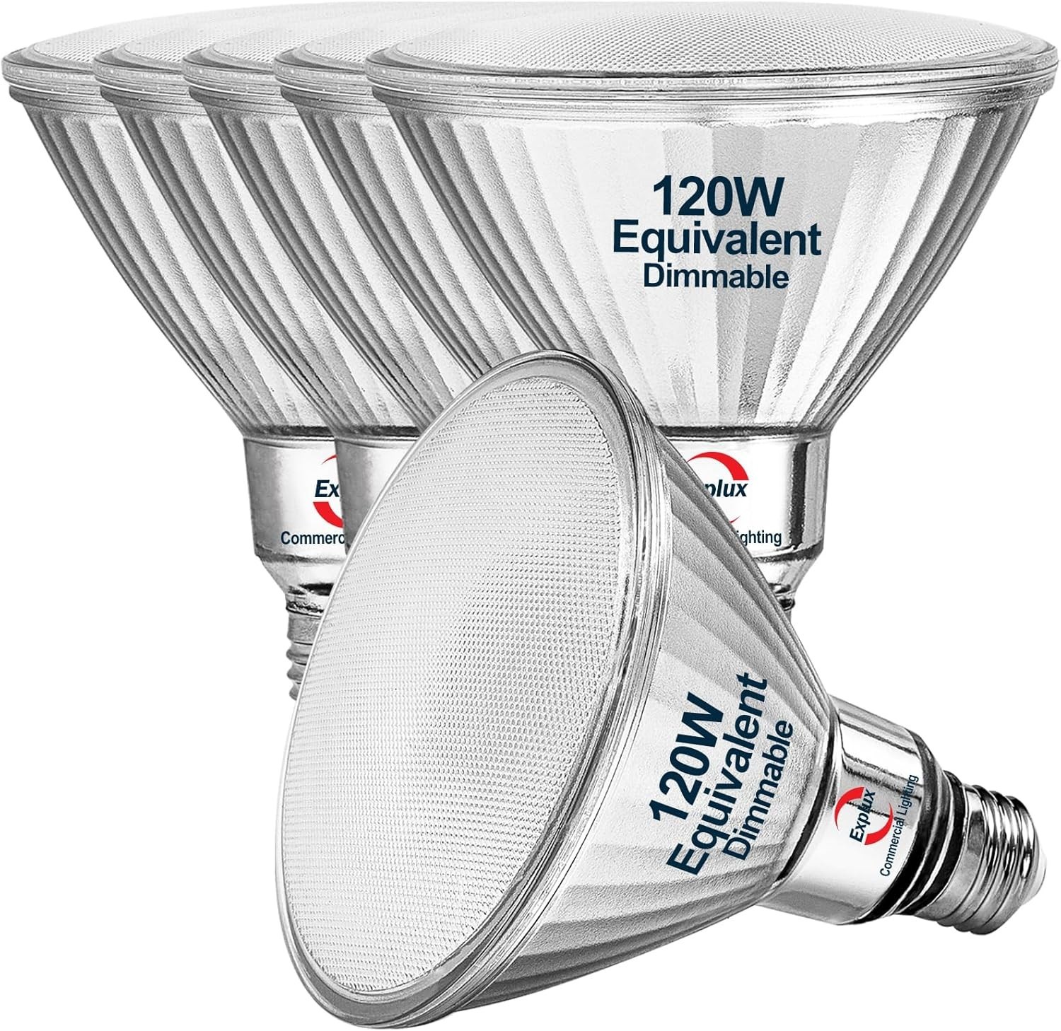 Explux PAR38 LED Flood Light Bulbs 5-Pack (Open Box, 1 Missing)40000 Hours, Clas gallery
