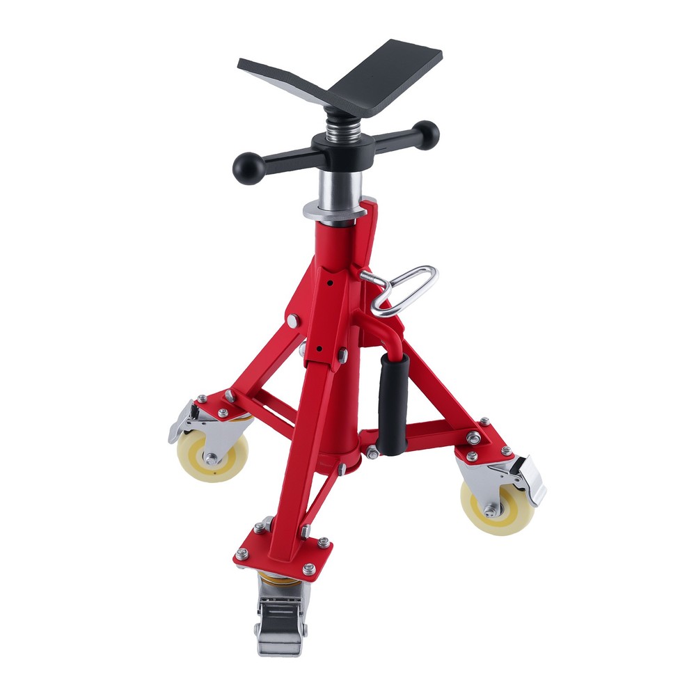 Adjustable Pipe Jack Stand V-Head 20-37 inch Steel 882 lbs Capacity