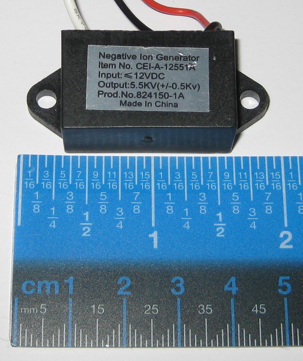 Small Negative Ion Generator - 12 VDC - 5.5 kV Output – Produces 3 Million Ions gallery