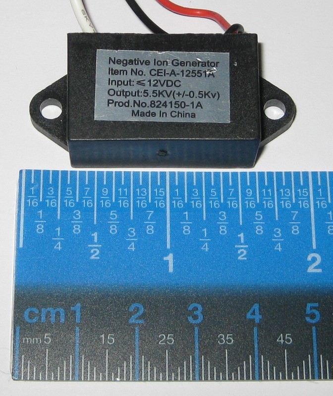 Small Negative Ion Generator - 12 VDC - 5.5 kV Output – Produces 3 Million Ions gallery