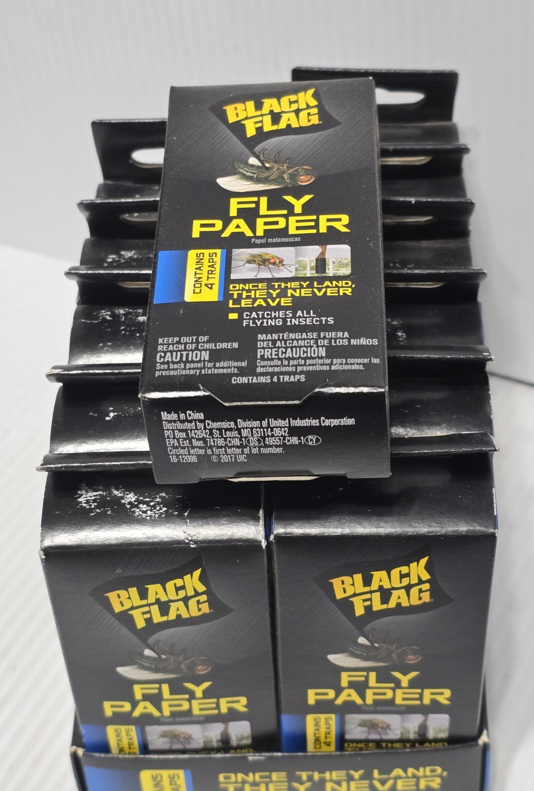 Black Flag Fly Paper Insect Trap (48 Traps) 12 Boxes Of 4 Each (Flying Insects) gallery