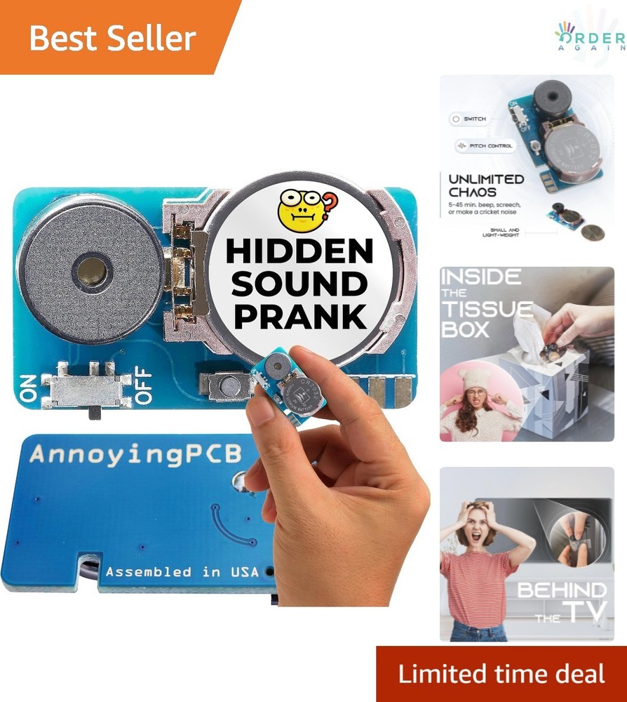 Prank Device Compact Long-lasting 3- Battery Noise Maker for Fun