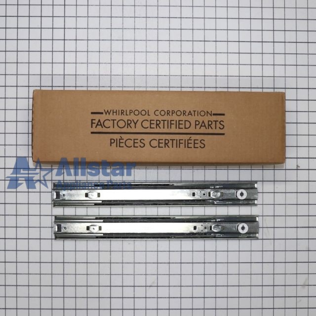 Whirlpool Refrigerator Freezer Drawer Slide Rail (Set of 2) W11658403 gallery