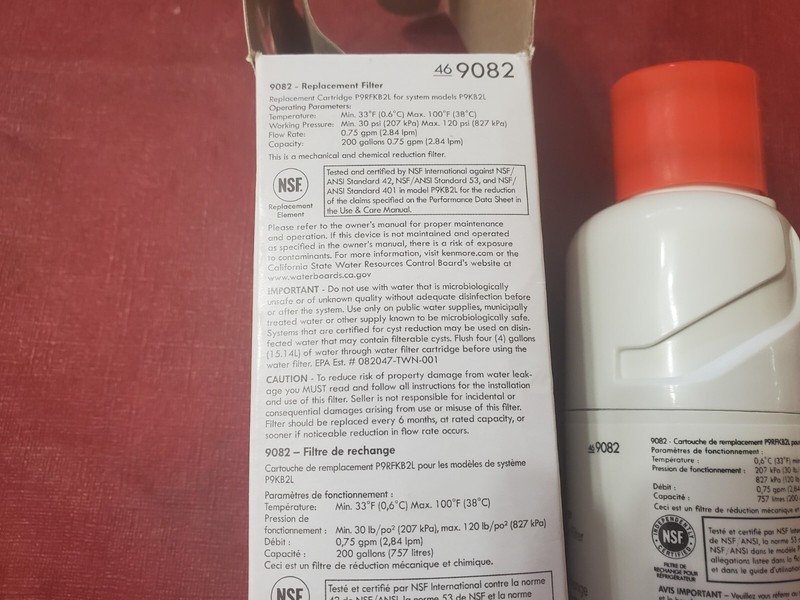 Kenmore Replacement Refrigerator Filter 9082 Long Life Filter Reduces Chlorine gallery