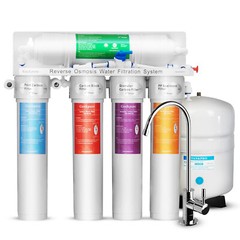 5 Stage Reverse Osmosis RO Water System with Quick Twist Change Filter 75 GPD