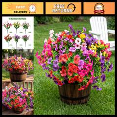 UV Resistant Artificial Eucalyptus Flowers – Lifelike Fake Plants for Outdoor Sp