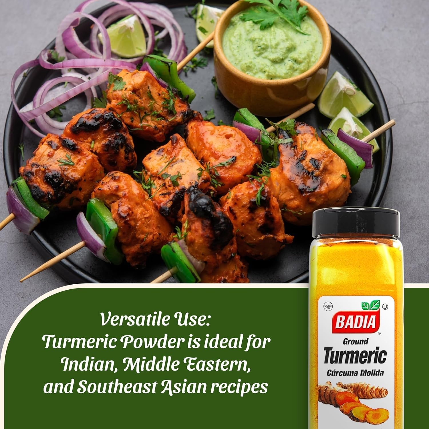Badia Ground Turmeric Powder, Premium Curcuma Seasoning for Cooking 16 oz gallery