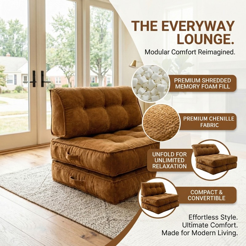 Single Folding Sofa Bed, Convertible Sleeper Chair Bed Couches Compressed Sofa gallery