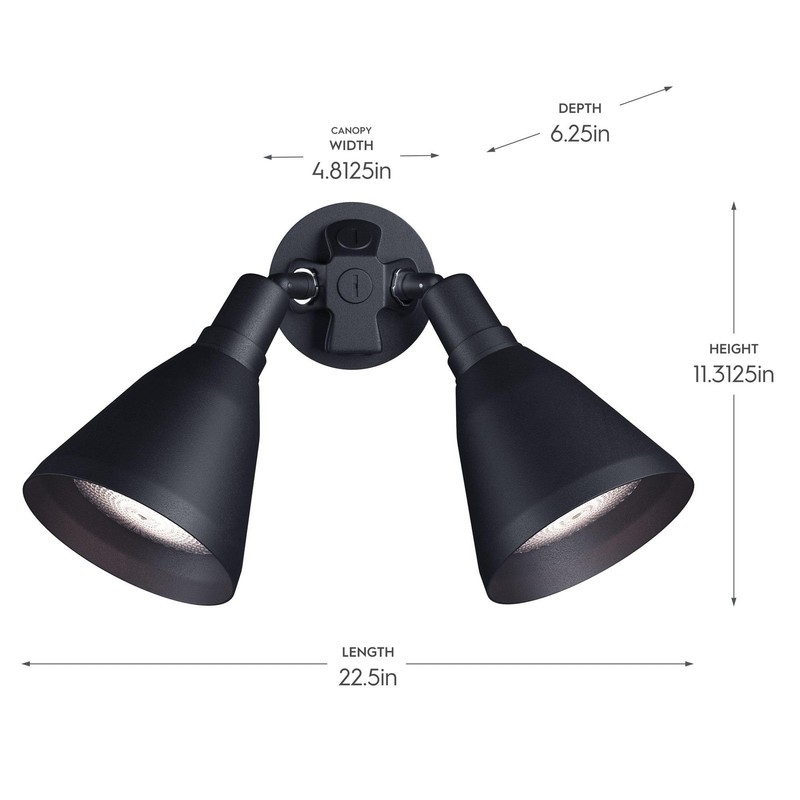 Progress Lighting 2-Light Adjustable Swivel Flood Light, Outdoor, P5203-31, gallery