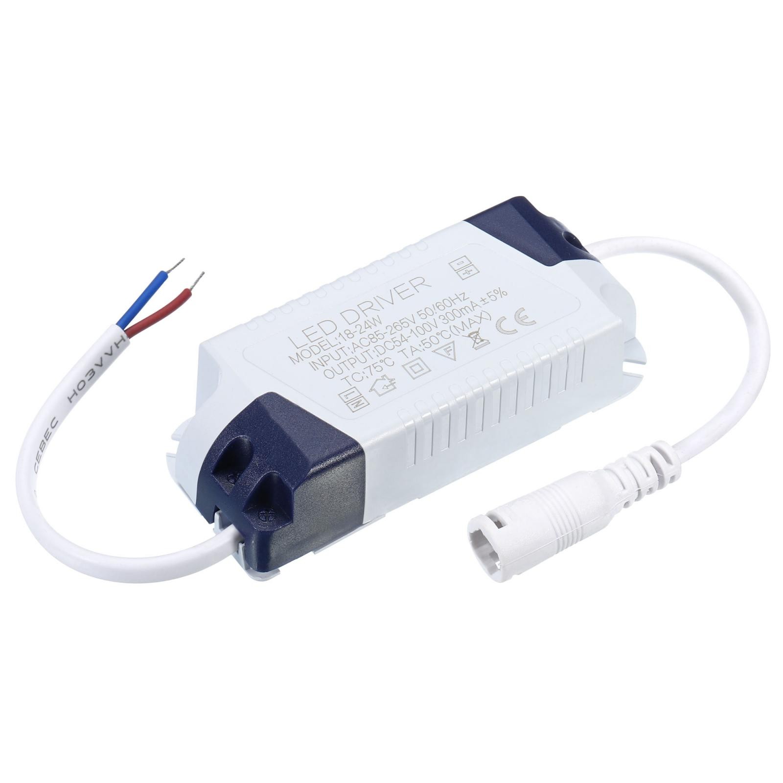 18-24W 300mA LED Driver AC 85-265V Output 54-100V DC Female Connector gallery