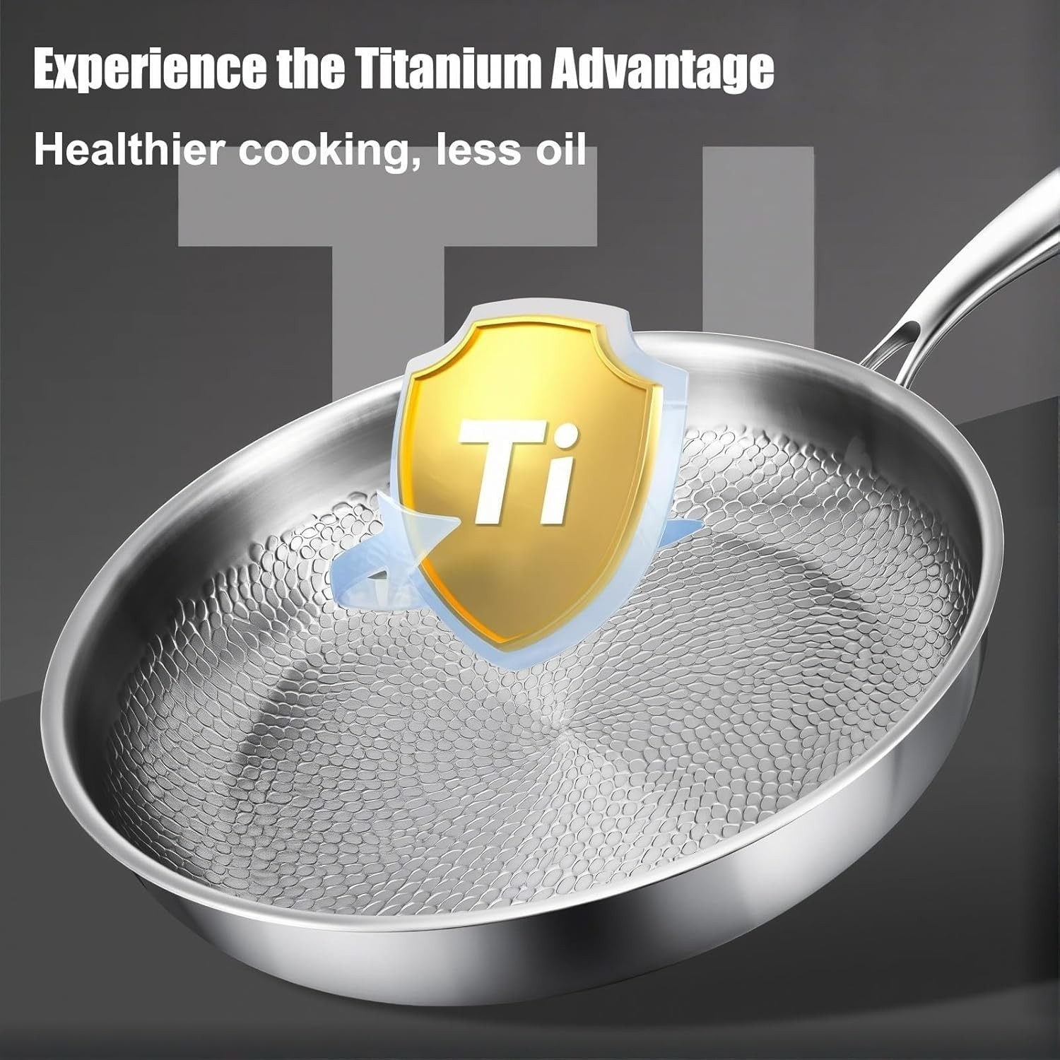 Titanium Hammered Pan Pro 2025 Non-Stick Scratch-Resistant Even Heat Pan gallery