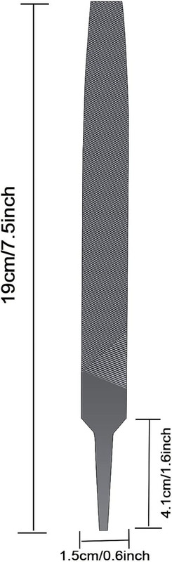 2 Pack- 6-inch Flat Medium Cut File Double Cut Teeth High Carbon Steel Hand File gallery