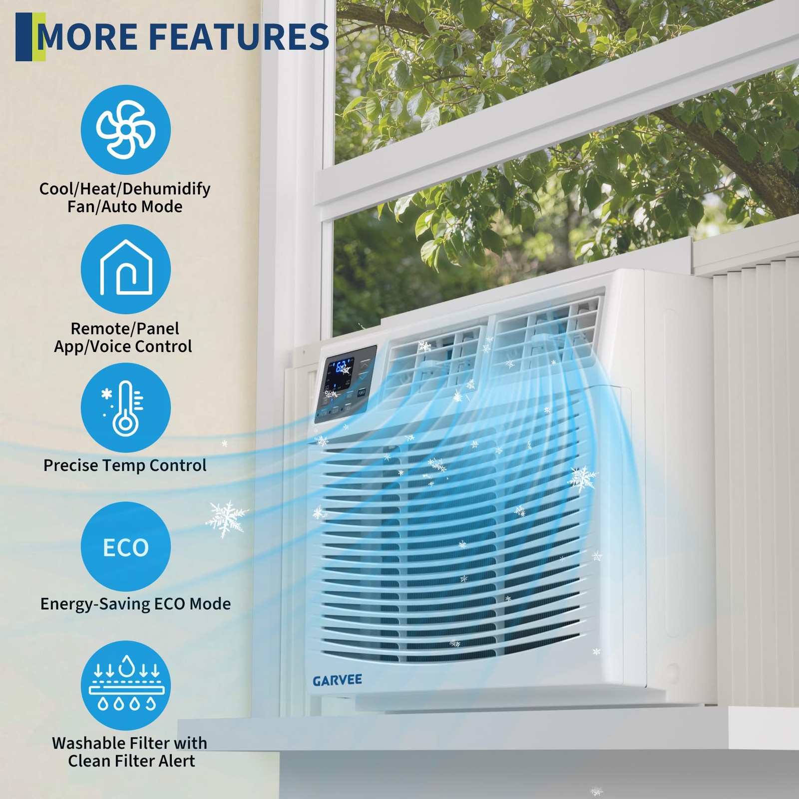 Window Air Conditioner with Heat & WiFi Remote, Available in 8K 12K 18K 23K BTU gallery