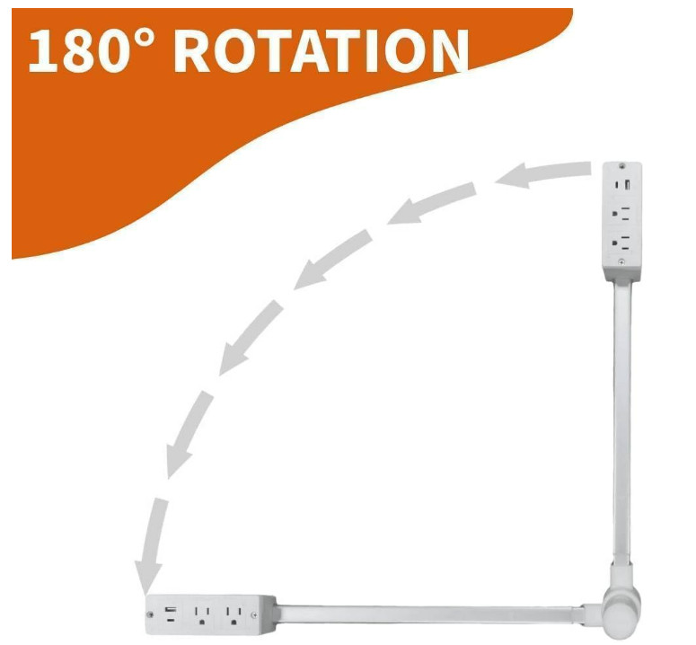 Electrical Outlet Expander Power Socket Rotating Extender Sofas Nightstands Desk gallery