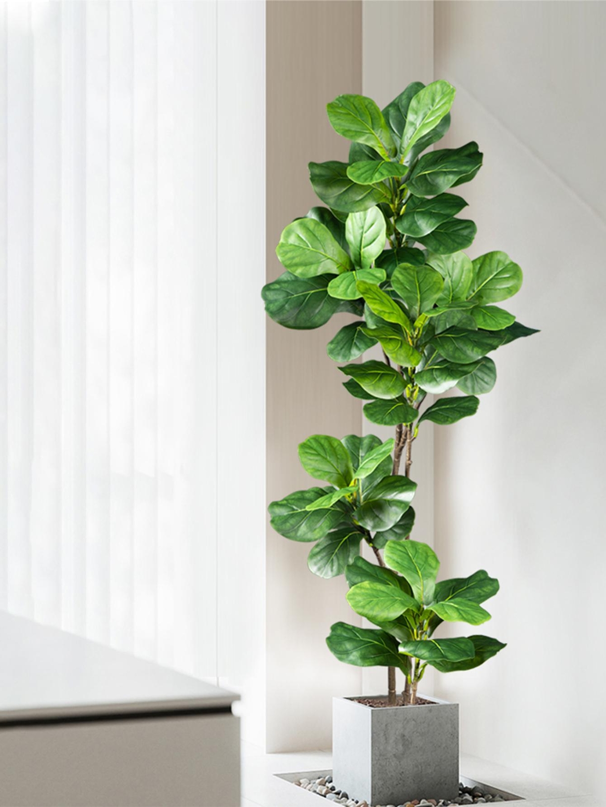 70-135cm Artificial Ficus Tree – Fake Rubber Plant for Home & Garden Decor gallery