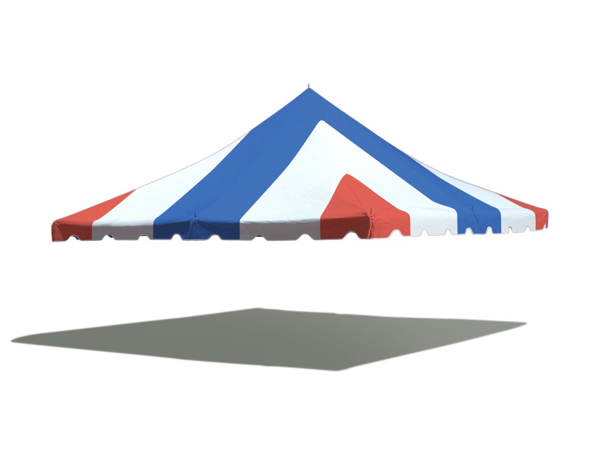 20x20 Replacement Commercial Canopy Top Pole Tent Patriotic Event Party Used gallery