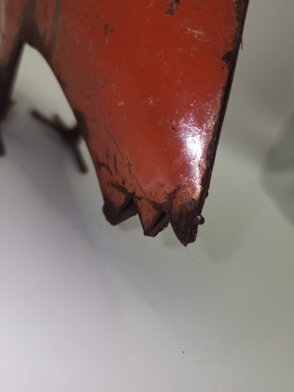 Rustic Red Unique Welded Paint Thinner Can Metal Art Owl Free Standing Figurine gallery