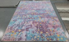 PURPLE / LTBLUE 5′-5″ x 7′-7″ Back Stain Rug, Reduced Price 1172802078 KPH257V-5
