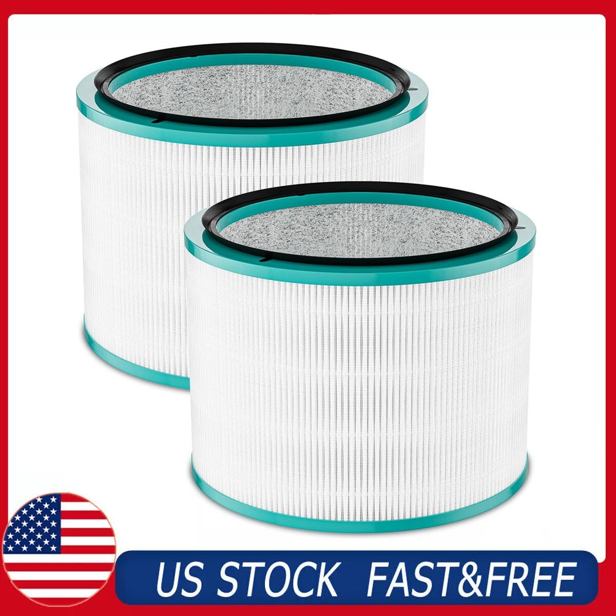 (2) HEPA Filters Compatible with Dyson HP01, HP02, DP01 Desk Purifier #968125-03 gallery