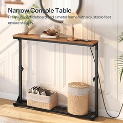 Console Table with Adjustable Height (25”-32.9”) Behind Couch Table Sofa Table