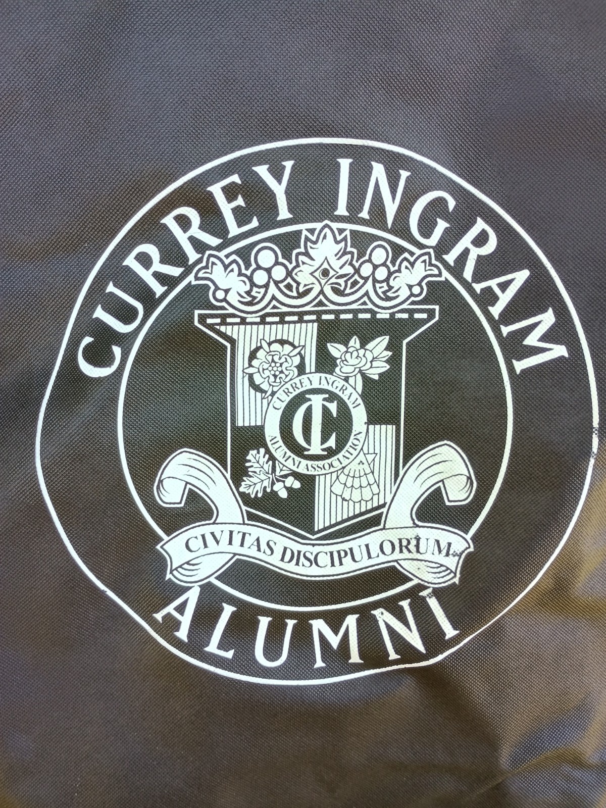 Currey Ingram Alumni Large Black Drawstring Bag with Strap 2