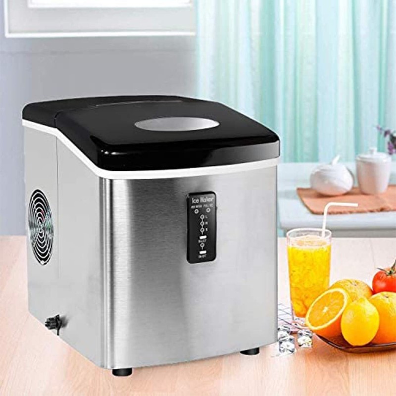Smad Countertop Ice Maker Stainless Steel Ice Making Machine 33lbs/24h gallery