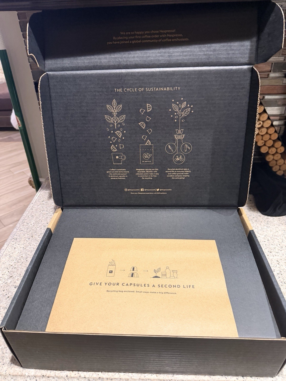 Nespresso Limited Edition Coasters And Glass Mug Set Amaha Uganda 2023 gallery