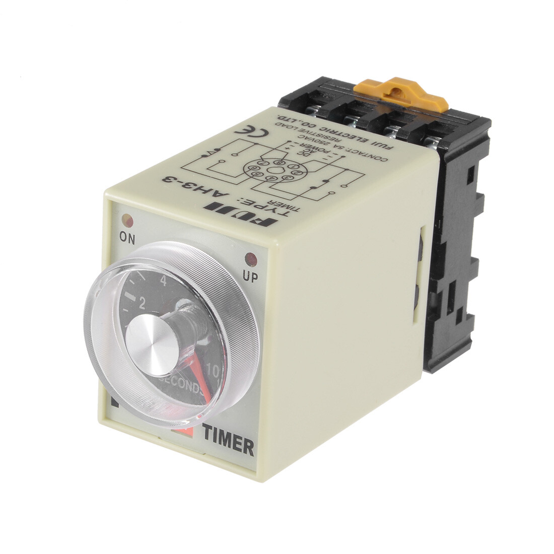Time Relay 24VAC 10S 8 Terminals Range Adjustable Delay Timer AH3-3 base gallery