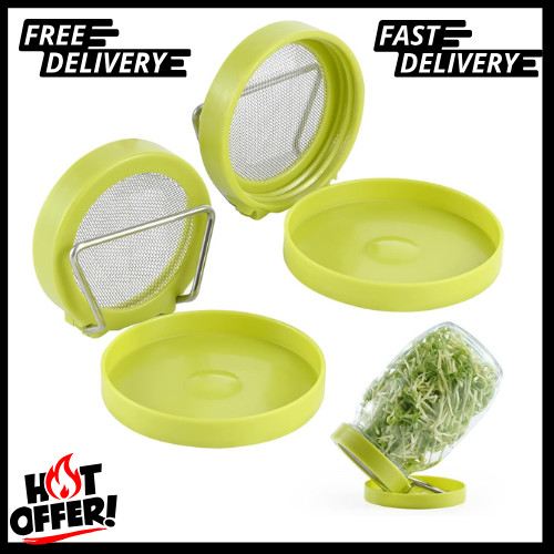 Sprouting Kit with 2 Sprout Screens, Alfalfa Seeds, Broccoli Seeds w/ Directions gallery
