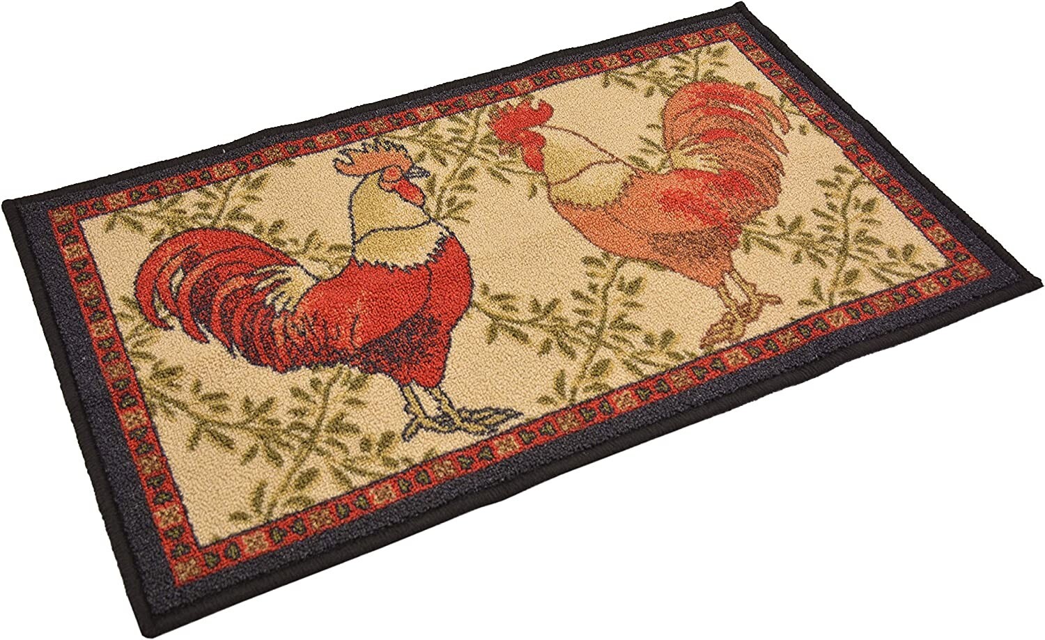 Antibacterial Washable Country Style Rooster Design Non Skid Door Mat 18" x 30" gallery