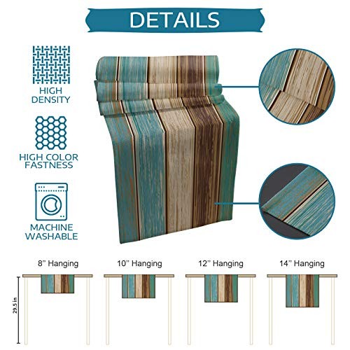 Table Runnerses Long, Teal Turquoise Green Brown 14X48 Inch Green&blue&brown gallery