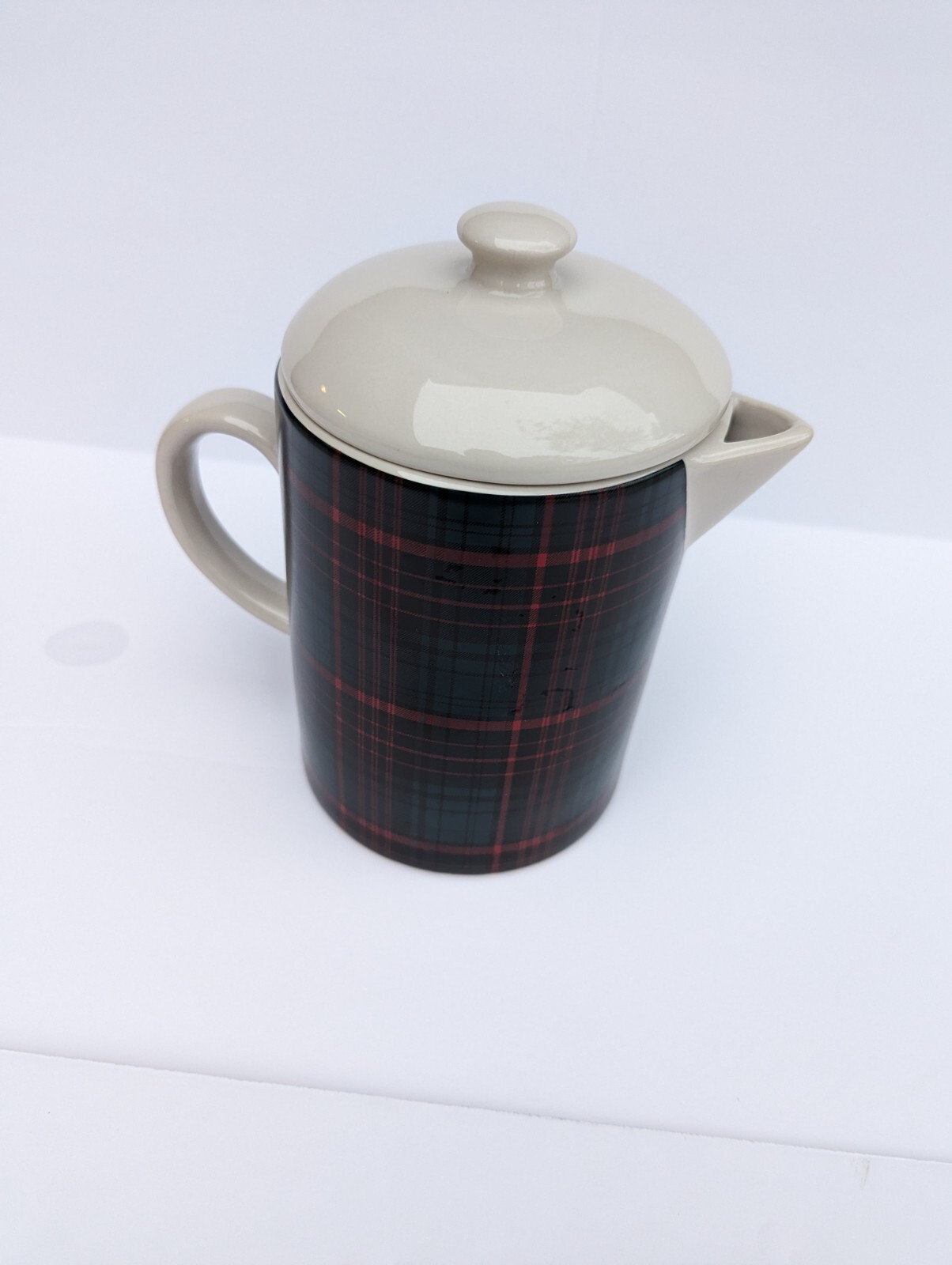 Hearth And Hand Magnolia Stoneware Plaid Ceramic Coffee/Tea Pot Brand New gallery