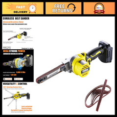 Cordless Belt Sander 6 Speed Adjustable 120° High Speed 5600 Ft/Min Quick Change