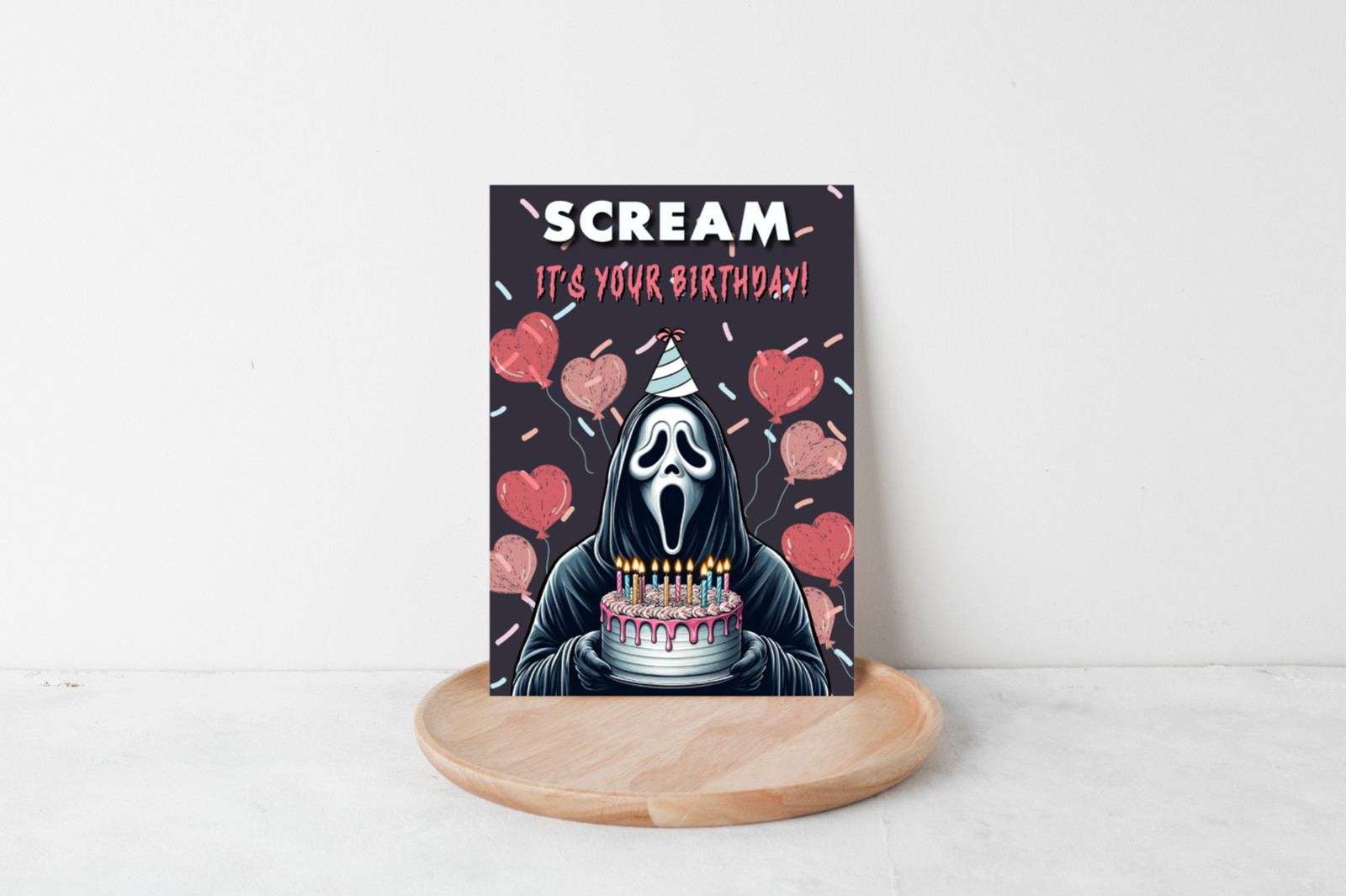 SCREAM Movie Ghostface Birthday Card 5x7in gallery