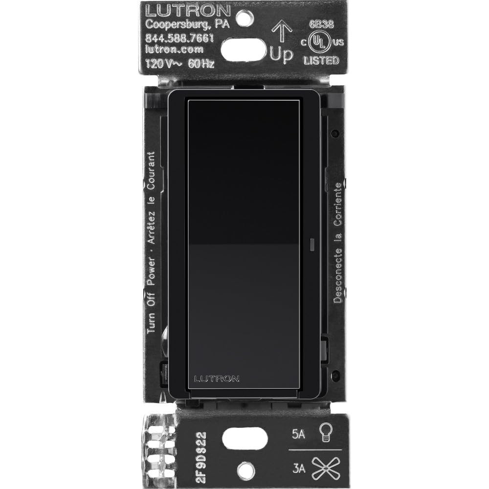 Smart Light Switch for Caseta Lighting Neutral Required Black DVRF-5NS-BL Led gallery