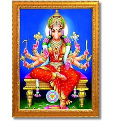 Varahi Amman Devi Religious Photo Frame with Acrylic Glass, 14 Inch X 10 Inch