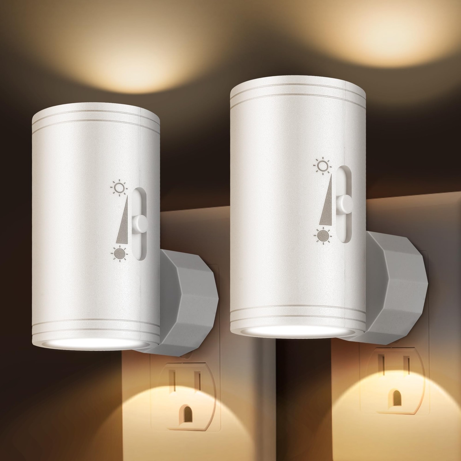 LED Plug-in Wall Night Light with Dimmable 0-300 Lumens, 2700K Warm White, Au... gallery