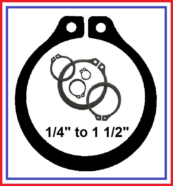 EXTERNAL RETAINER, HOOK & SNAP RINGS (QTY. 4) 1/4" to 1 1/2" SHIPPED VIA USPS gallery