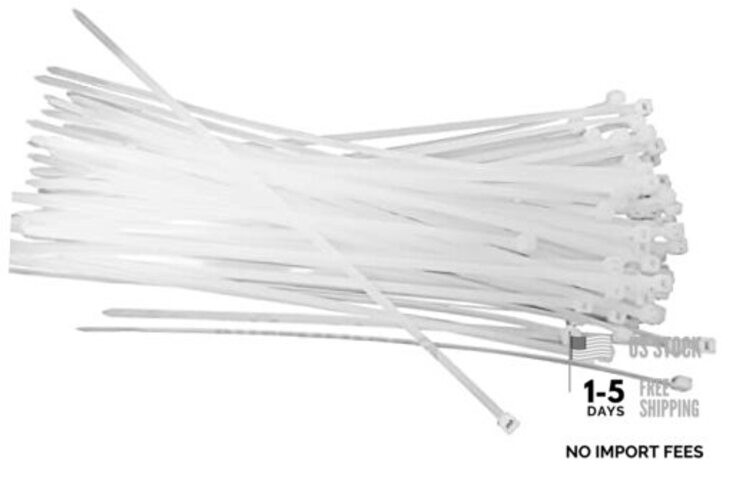 10 Inch Cable Ties - 100 Pack - UV Weather Resistant - HEAVY DUTY 75 Pounds gallery