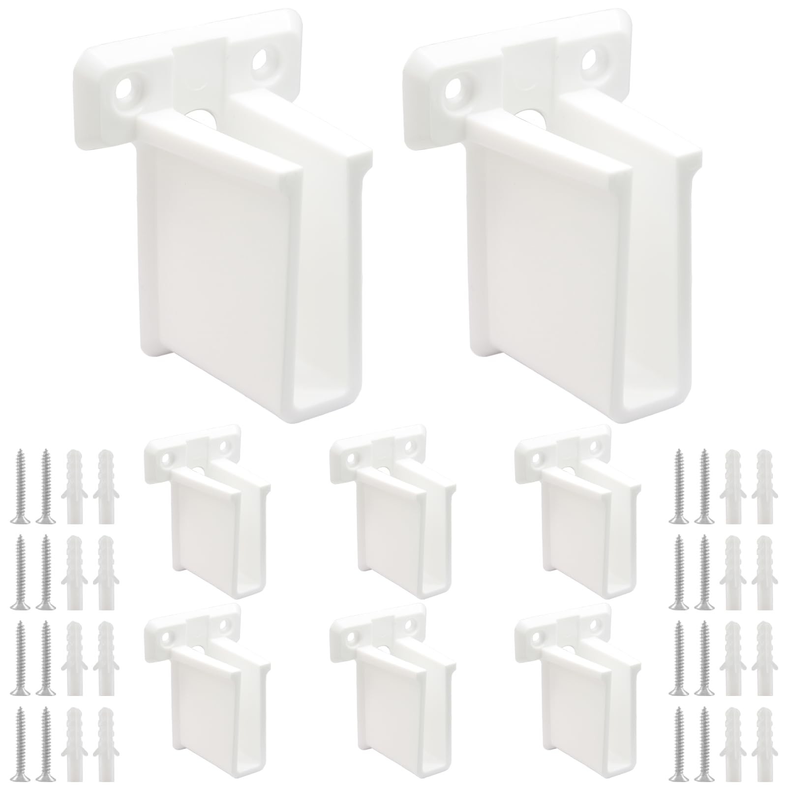 8 PCS Wire Shelf End Brackets Wall Mount Closet Support Polyvinyl Chloride gallery
