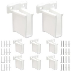 8 PCS Wire Shelf End Brackets Wall Mount Closet Support Polyvinyl Chloride