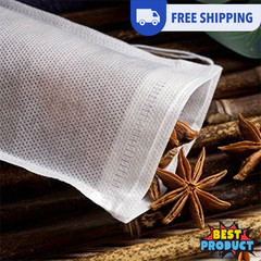 100pc Reusable Drawstring Pouch Muslin Bag for Spice Tea Sachet Cooking Bag