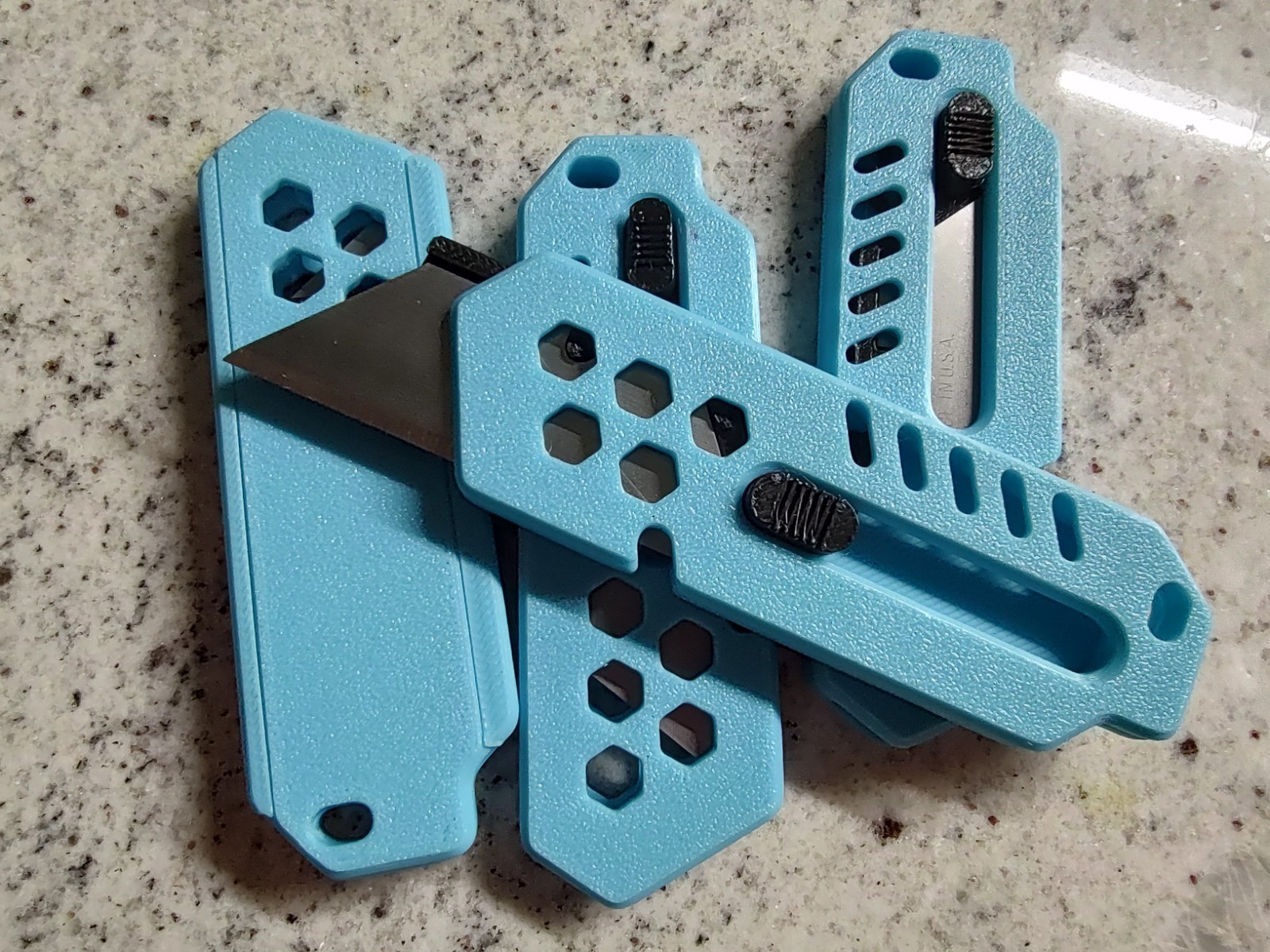 3-D Printed Retractable Box Cutter, Utility Knife, Razor Knife. gallery