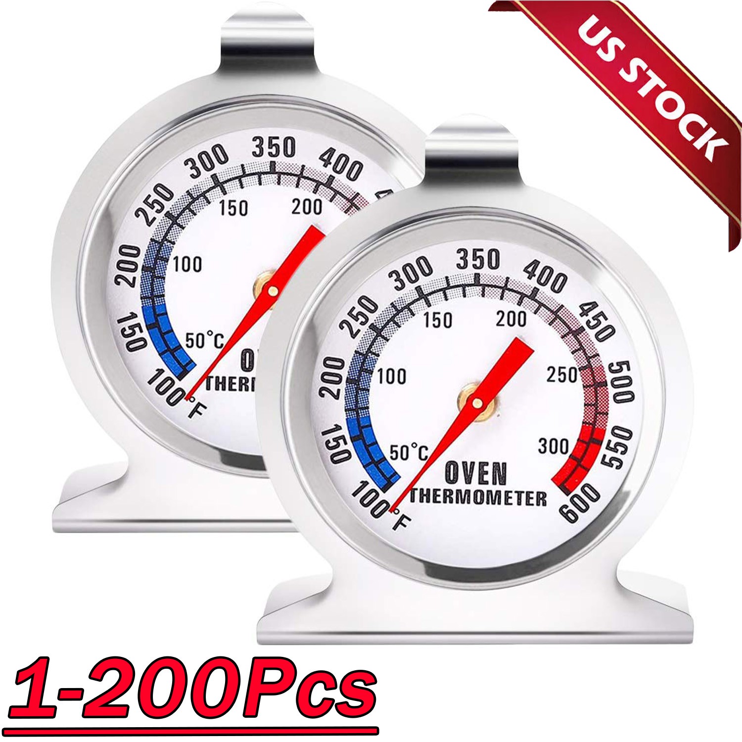 Oven Thermometer Stainless Steel Classic Stand Up Food Meat Temperature Gauge5-1 gallery